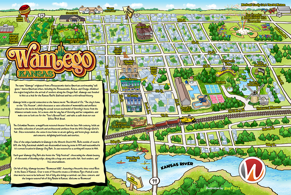 Wamego KS map 